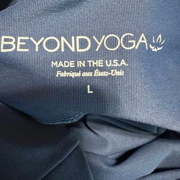Beyond Yoga Navy Marbled Leggings Size Large - Picture 3 of 5